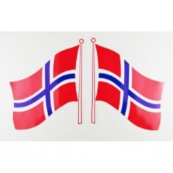Selbstklebender Flaggenaufkleber Norwegen 12 x 8 cm