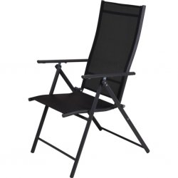 Campingstol från Holiday med högt fällbart ryggstöd med sju lägen.