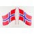 Selbstklebender Flaggenaufkleber Norwegen 12 x 8 cm