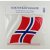 Selbstklebender Flaggenaufkleber Norwegen 12 x 8 cm