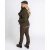 Pinewood Harriette Gepolsterte Fleecejacke Damen Grün/Wildlederbraun