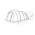 Maßskizze des Familienzelts Outwell Carolina 6.
