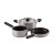 Grytset i aluminium med tålig non-stick behandling.