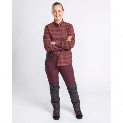 Pinewood Värnamo Flanellhemd Damen Earth Plum