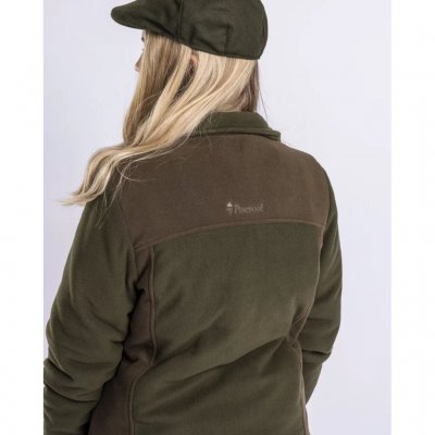 Pinewood Harriette Gepolsterte Fleecejacke Damen Grün/Wildlederbraun