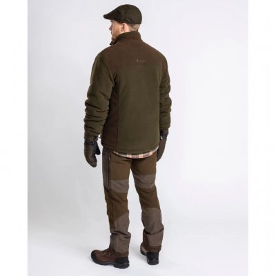 Pinewood Harrie Gepolsterte Fleecejacke Herren Grün/Wildlederbraun