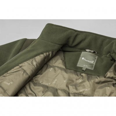 Pinewood Harrie Gepolsterte Fleecejacke Herren Grün/Wildlederbraun