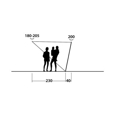 Höjdskiss Outwell Touring Canopy Soltak Bil.