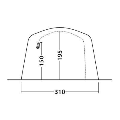 Dörrskiss för familjetältet Outwell Parkdale 4PA