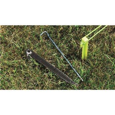 Färgkodade markpinnar gör familjetältet Outwell Parkdale 4PA enkelt att montera.