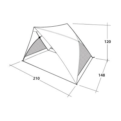 Måttskiss för Outwell Formby Strandskydd