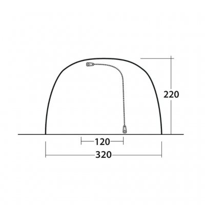 Dörröppning fram på Lawndale 4 familjetält.