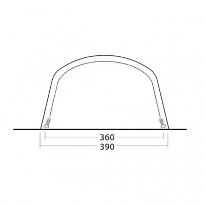 Dörrskiss för familjetältet Outwell Hayward Lake 6ATC