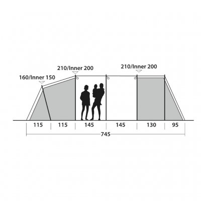 Höjdmått för Outwell Winwood 8.