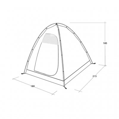 Måttskiss Outwell Freestanding Inner sovkabin.