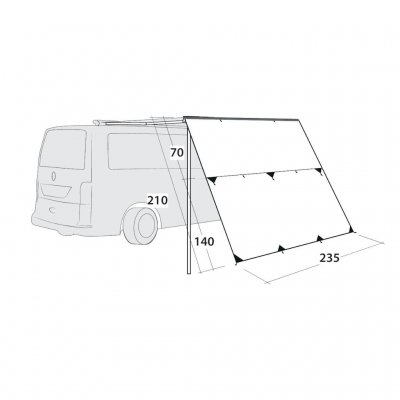 Maßzeichnung für Outwell Hillcrest Tarp
