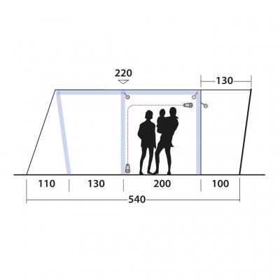 Höjdskiss Outwell Jonesville 450SA Biltält.