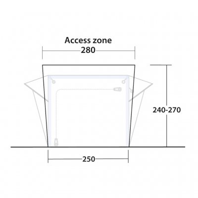 Outwell Crossville 250SA Hohe Verbindung