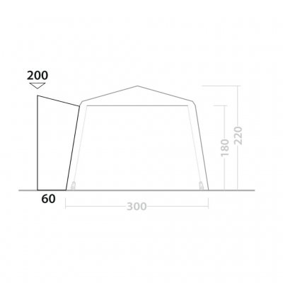 Höjdmått sida Outwell Fastlane 300 Vehicle Connector