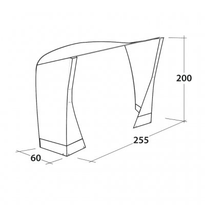 Måttskiss för bilkopplingen Outwell Fastlane 300 Vehicle Connector