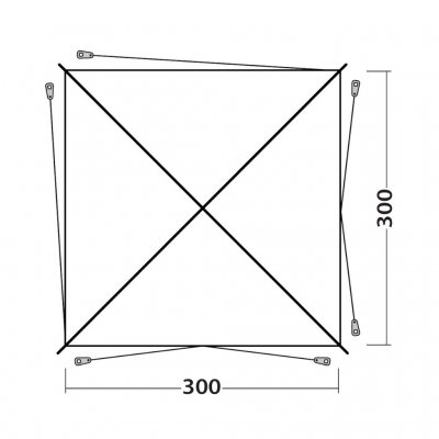 Planlösning för Easy Camp Daytent Trädgårdstält.