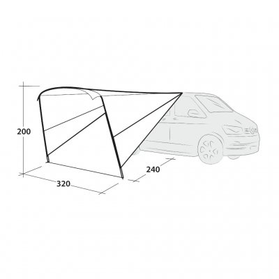 Outwell Touring Canopy - Maßzeichnung