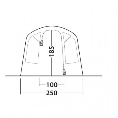 Abmessungen der Tür Outwell San Antonio 2 Air