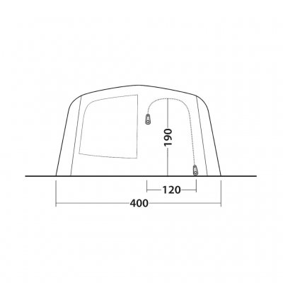 Türabmessungen für Outwell Tennessee 6+2 Air