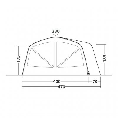Dörrmått på Outwell Vermont 7 Air familjetält.