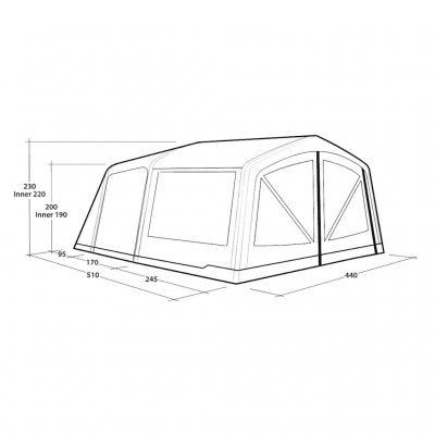 Abmessungen des Outwell Maryland 5 Air