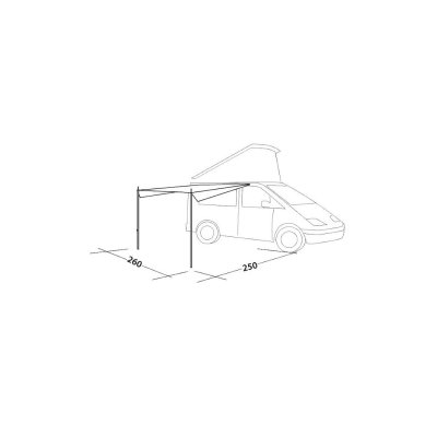 Måttskiss Easy Camp Canopy Soltak