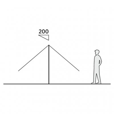 Höhenzeichnung für Easy Camp Totak Tarp 4 x 4 m
