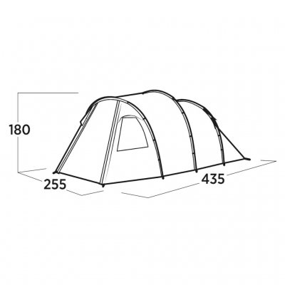 Grundriss Innenzelt und Wohnraum für Easy Camp Hidra 4