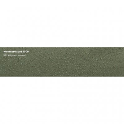 Zeltstoff aus WeatherGuard 3000 Polyester mit PFC-freier Wasserabweisung und verschweißten Nähten, die Regen und Wind gut standh