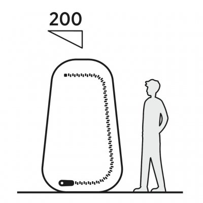 Höhenzeichnung für Easy Camp Vik Toilettenzelt