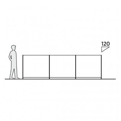Höhenzeichnung Easy Camp Huddle Wind Shelter