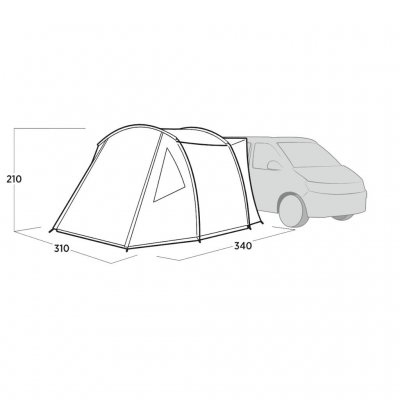 Grundriss für das Easy Camp Eidfjord Autozelt