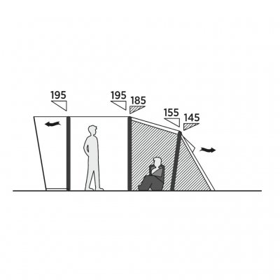 Skizzenhöhe für Easy Camp Brimnes 5 Air