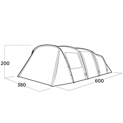 Maßskizze für Easy Camp Kullen 6 Air