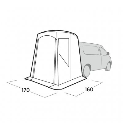 Maßskizze für Easy Camp Krossbu Mini