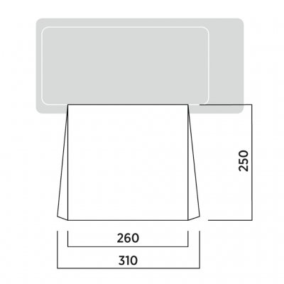 Maßskizze Easy Camp Voss Sonnendach