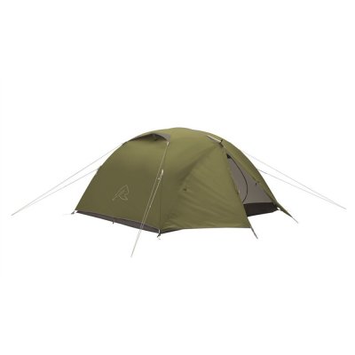 Tältet Robens Lodge 3 med ena sidan av dörren öppen.