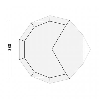Maßskizze Robens Universelle Schlafkabine für Tipi-Zelte
