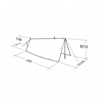 Skiss för Robens Track Tarp