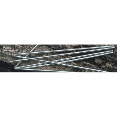 Stabile Aluminiumstangen machen das Zelt sowohl leicht als auch stabil.