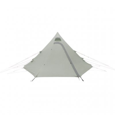 Leichtes Tipi-Zelt für vier Personen mit einem Außenzelt aus HydroTex RS SilPoly und einer Wassersäule von 2.000 mm.