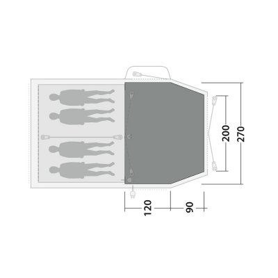 Mattan är måttanpassad efter Nevada 4Ps allrum