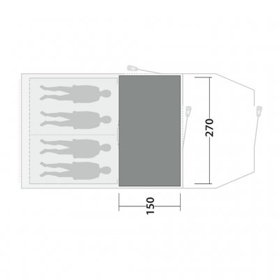 Outwell Cozy Carpet Rockwell 4 – Zeltteppich