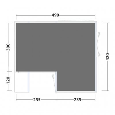 Maßzeichnung für den Bodenschutz Maryland / Virginia 5.