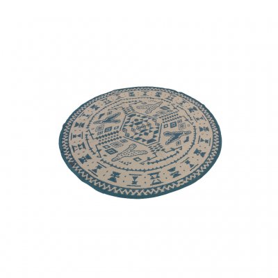 Runde Zeltmatte mit unterschiedlichen Farben auf jeder Seite